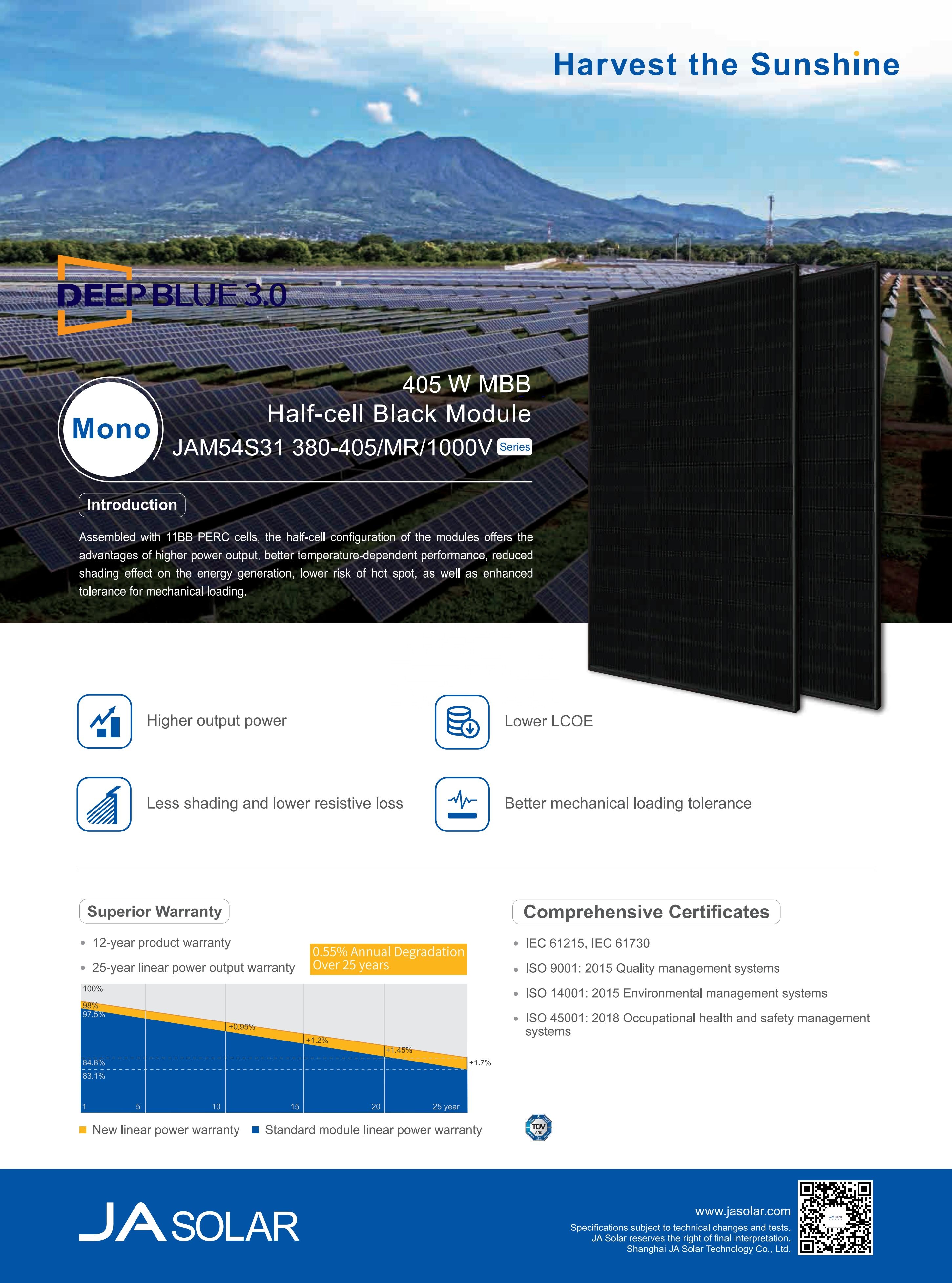 JA solar panels 380w-390w-395w-405w-550w  第1张