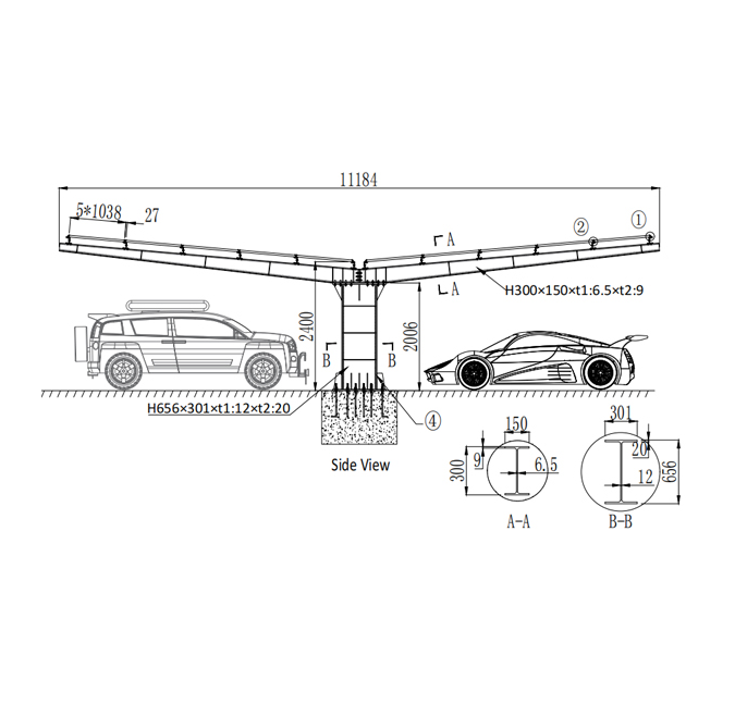 Solar Carport Parking Structures  第3张-Faushun Technology