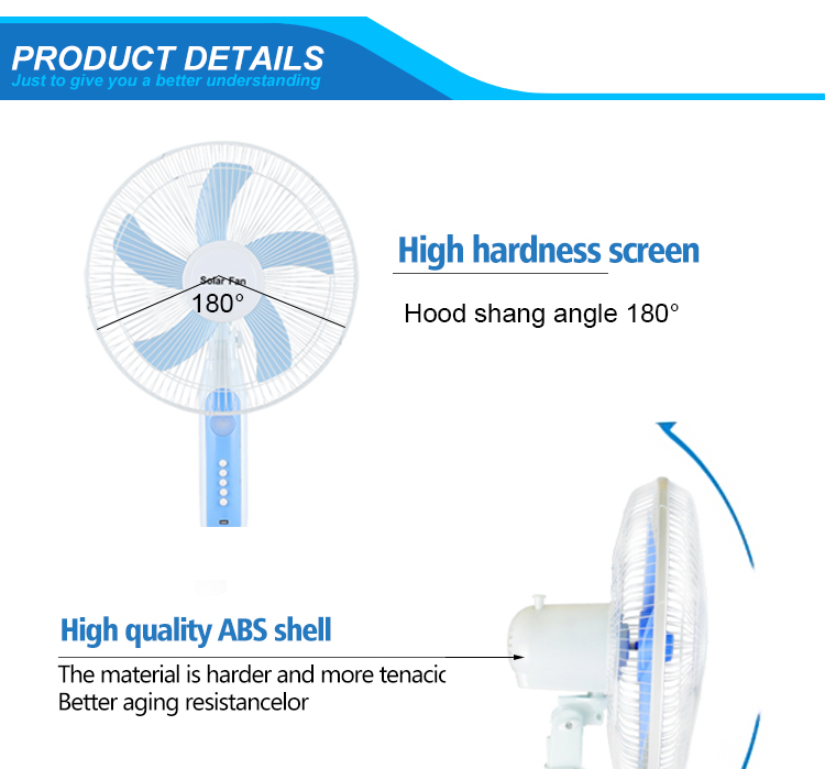 Rechargeable solar fans manufacturers  第4张